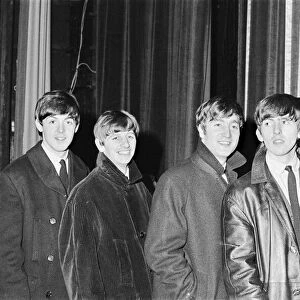 The Beatles pose for the cameras at the Odeon Cinema in Cheltenham