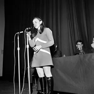 Bernadette Devlin speaking at Irish Civil Rights meeting at Hammesmith Town Hall