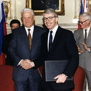 Boris Yeltsin Russian Prime Ministerafter signing the Memorandum of Understanding at No