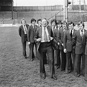 Boro players sporting the their new suits. Circa 1975