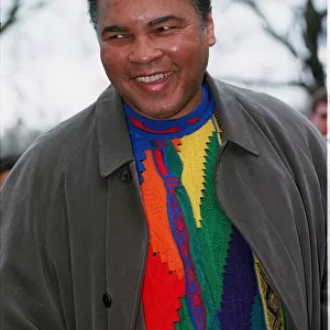 Boxing legend Muhammad Ali February 1999 in Brixton, London His visit was in support of