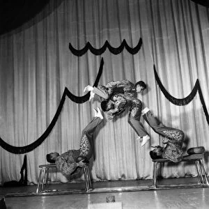 The Boyde acrobatic act at the Victoria Palace. December 1952 D749