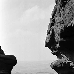 Brimham Rocks, the balancing rock formations on Brimham Moor in North Yorkshire, England