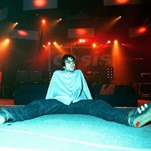 Brit pop band Oasis perform in concert at the Whitley Bay Ice Rink 19 / 01 / 96