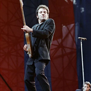 Bruce Springsteen, in concert on his Tunnel of Love Express Tour, Wembley Stadium, London