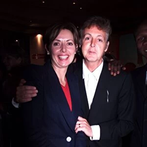Carol Vorderman and Paul McCartney May 1999 at the Mirror Pride of Britain Awards