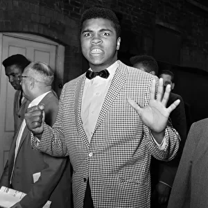 Cassius Clay (Muhammad Ali) in Soho on the day of his arrival in London