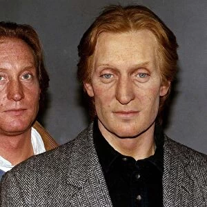 Charles Dance British actor at Madame Tussauds waxwork museum with his model