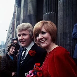 Cilla Black Singer and TV Personality marries manager Bobby Willis at Marylebone Registry