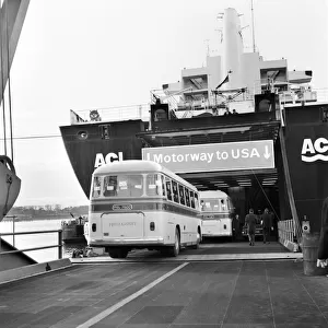 Container ship Atlantic Causeway, at the Southampton container berth prior to sailing