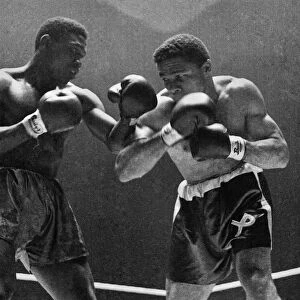 Dick Tiger (left) v Yolande Pompey seen here at the Empire Pool Wembley