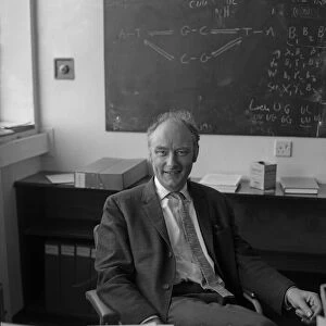 Dr Francis Crick seen here at Cambridge Universitys Molecular Biology Laboratory