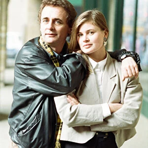 Dr Who, Sylvester McCoy with his assistant Ace alias Sophie Aldred during a BBC photocall