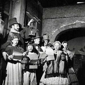 Dress rehearsal of ITV Merry Christmas, a musical version of Dickens Christmas Carol