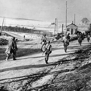 In their drive to cut the German wedge, US troops advancing towards the Luxembourg border