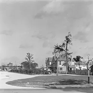 Eastcote Park estate and public house being built in Hillingdon Circa 1936