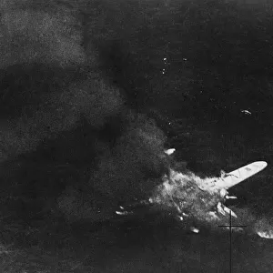 End of Italian seaplane. As the result of an encounter with an R. A