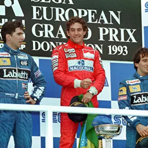European Grand Prix at Donington 11th April 1993. l-r Damon Hill
