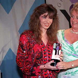 Evelyn Glennie deaf percussionist accepting her Great Scot Award from Vera Weisfeld