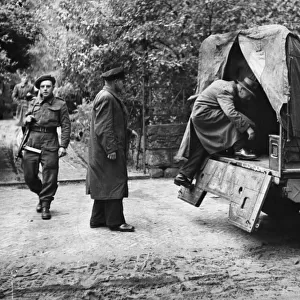 Ex-Gestapo agents being rounded up in Flensburg prior to their transport to Denmark