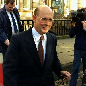 Fergus McCann chairman of Celtic FC leaves the SFA building after losing appeal against