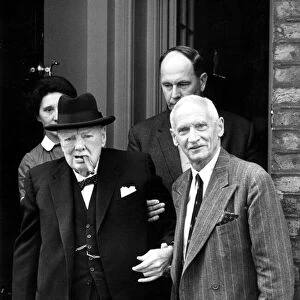 Field Marshal Viscount Montgomery with Sir Winston Churchill in July 1964