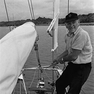 Francis Chichester on board his yacht Gypsy Moth IV, Wednesday 8th June 1966