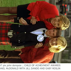 Gaby Roslin TV Presenter with Michael McDonald and Jill Dando at Child of Achievement