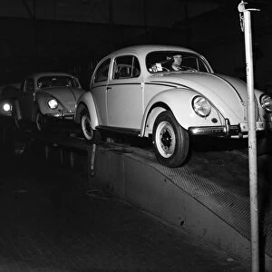 General views of the production line at the volkswagen factory producing Beetle cars in