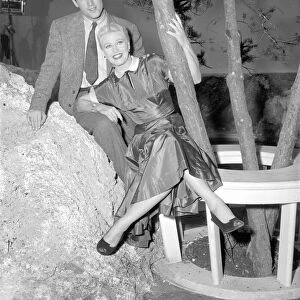 Ginger Rogers with husband Jacques Bergerac in the film Lifetime during filming