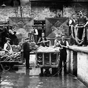 Hamilton Robb Ltd. Riverside factory Portadown, Armagh. Yarns being treated in