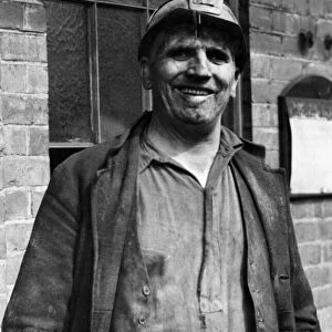 A happy miner at his pit August 1947 P017731