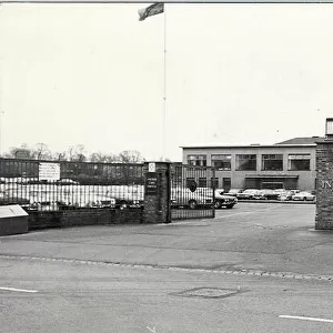 Jaguar Cars entrance at Browns Lane, Coventry. 14th December 1972