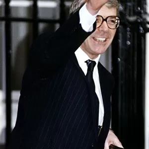 John Major the prime minister waving