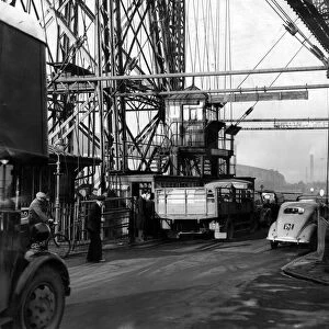 Journey over Widnes Bridge to to Childwall, Liverpool. 25th November 1953