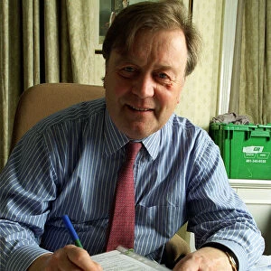 Kenneth Clarke conservative MP pictured working at his Parliamentary office December 1998