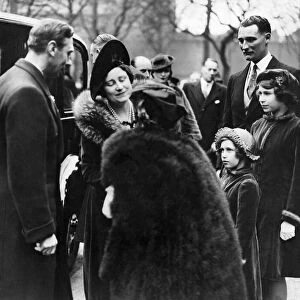 King George VI with Queen Elizabeth and their two daughters Princess Elizabeth