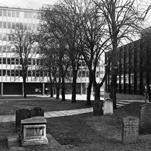 Lanchester College, viewed from Priory Street, Coventry, 7th January 1965