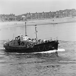 The former Longhope lifeboat T. G. B ON962, seen here leaving Littlehampton