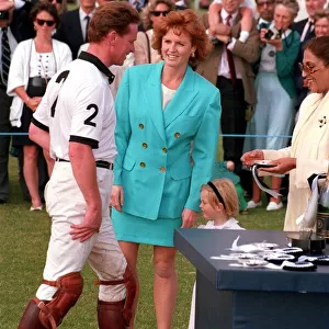 MAJOR JAMES HEWITT AND DUCHESS OF YORK AT POLO MEETING - 91 / 6483 -----