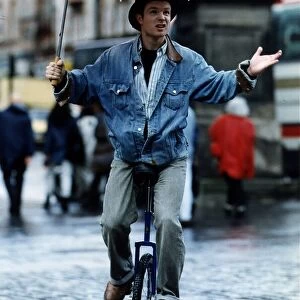 Mark Staffor a street performer at the Edinburgh Festival 1992