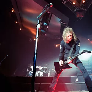 Metallica in concert at the NEC Arena, Birmingham. James Hetfield