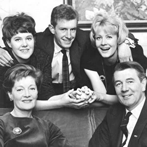Michael Redgrave and wife Rachel Kempson with their family at home
