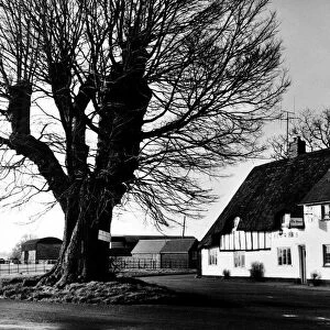 Milton Keynes, January 1967. The local pub Milton Keynes