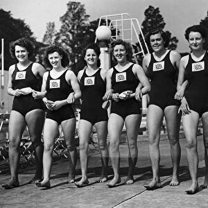 Olympic Games 1948 held at Wembley Stadium British Female Olympic Swimming squad A©