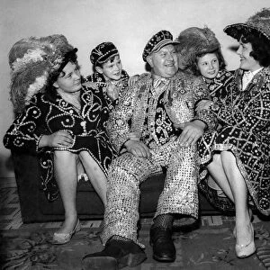 Pearly King John Marriott and his wife Rose, with their three children Jean, aged 13