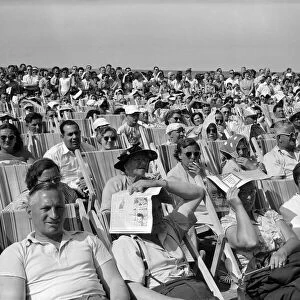 People watching the Womans Sunday Mirror suntan competition at Margate, Kent