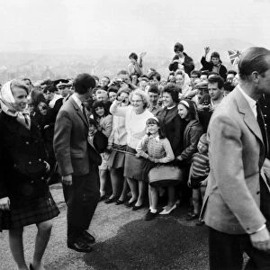 Prince Philip at Campbelton in Scotland with Prince Charles