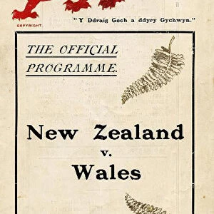 The programme for the famous victory over the All Blacks - Wales v New Zealand - December