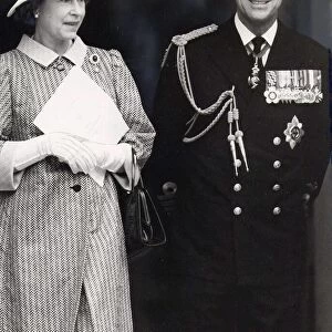 Queen Elizabeth II and Prince Philip, Duke of Edinburgh leaving St Paul